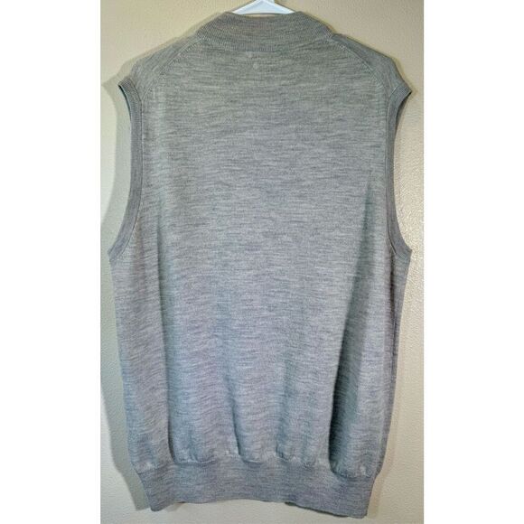 Peter Millar 100% Merino Wool Quarter Zip Golf Vest Pullover Men's Large - Picture 4 of 9
